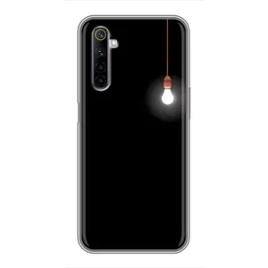 Чохол з картинками на чорному фоні для Realme 6 (Лампочка)
