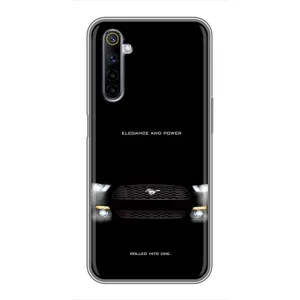 Чехлы с тематикой "Крутые машины" на Realme 6 (Черный Land Rover)