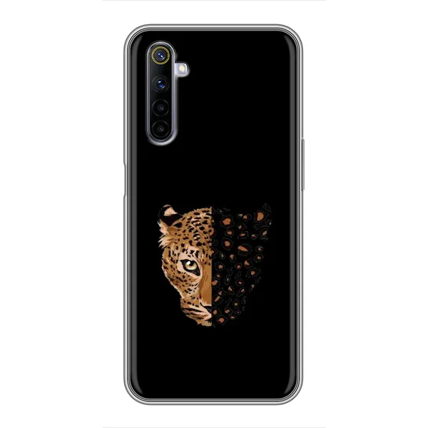 Чехол с рисунком «Леопард на черном» для Realme 6 Чехол с рисунком «Леопард на черном» для Realme 6
