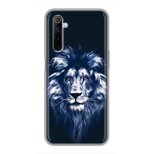 Чехол с рисунком «Лев - синий» для Realme 6 Чехол с рисунком «Лев - синий» для Realme 6