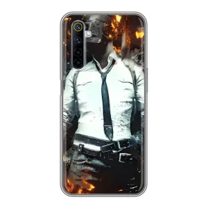Силиконовый чехол с картинкой "Герой Pubg" на Realme 6 (Man Пубг)