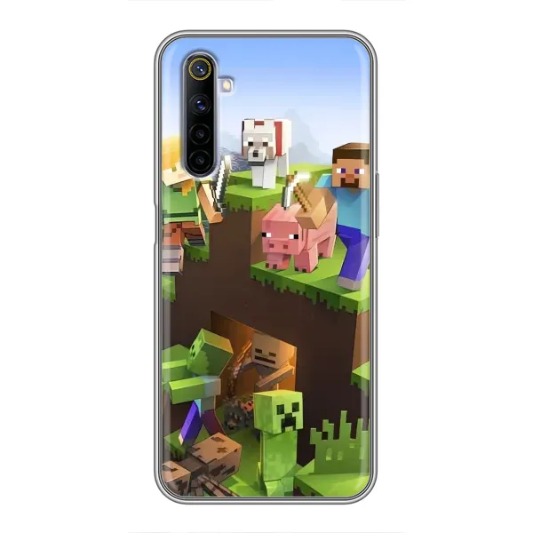 Чехол с рисунком «Майн-крафт» для Realme 6 Чехол с рисунком «Майн-крафт» для Realme 6