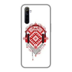 Силиконовый Чехол на Realme 6 с картинкой Вышиванки (Модная вышиванка)