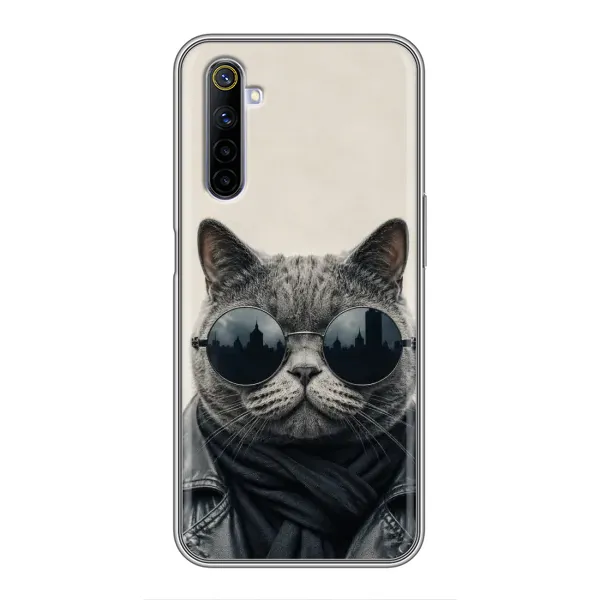 Чехол с рисунком «Модный кот» для Realme 6 Чехол с рисунком «Модный кот» для Realme 6
