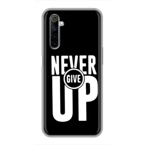 Силиконовый Чехол на Realme 6 с картинкой Nike (Never Give UP)