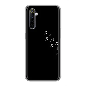 Чохол з картинками на чорному фоні для Realme 6 (Ноти)