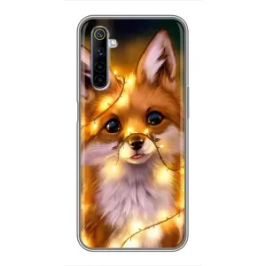 Чехол с Лисичкой для Realme 6 (Новогодний лисенок)