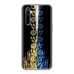 Силиконовый Чехол на Realme 6 (Патриотическая вышиванка)