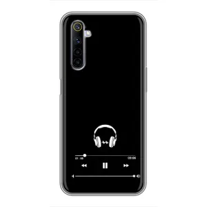 Чохол з картинками на чорному фоні для Realme 6 (Плеєр)