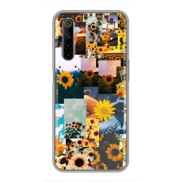 Чехол с рисунком «Подсолнуховый дизайн» для Realme 6 Чехол с рисунком «Подсолнуховый дизайн» для Realme 6