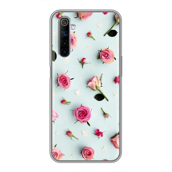 Чехол с рисунком «Разные цветы» для Realme 6 Чехол с рисунком «Разные цветы» для Realme 6