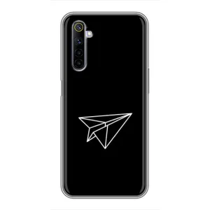Чохол з картинками на чорному фоні для Realme 6 (Літак)