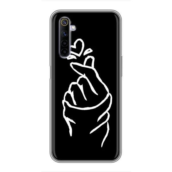 Чехол с рисунком «Сердце на черном» для Realme 6 Чехол с рисунком «Сердце на черном» для Realme 6
