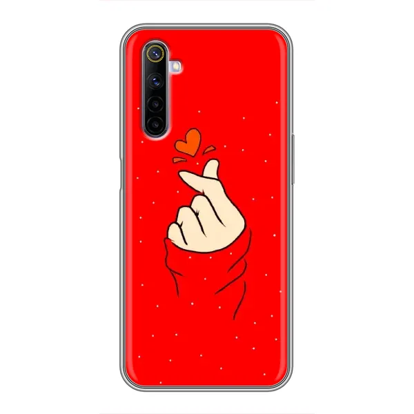 Чехол с рисунком «Сердце на красном» для Realme 6 Чехол с рисунком «Сердце на красном» для Realme 6