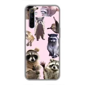 Силиконовый Чехол с Енотами на Realme 6 (Смешные Еноты)