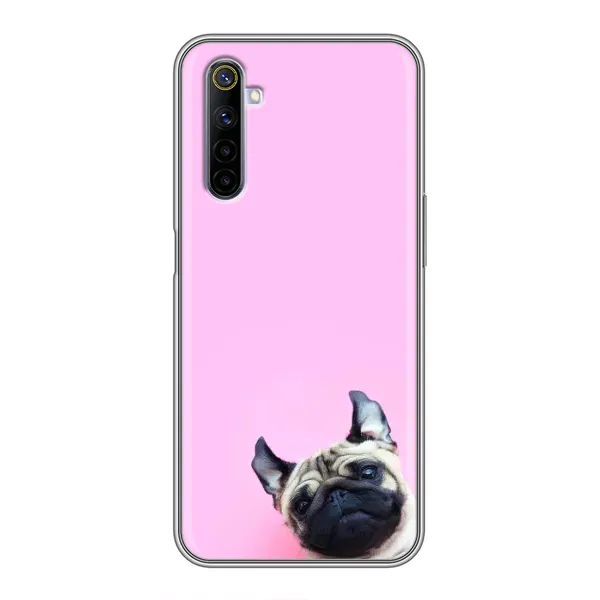 Чехол с рисунком «Собака на розовом» для Realme 6 Чехол с рисунком «Собака на розовом» для Realme 6