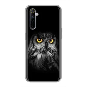 Чехлы с принтом СОВЫ для Realme 6 (Сова на чёрном)