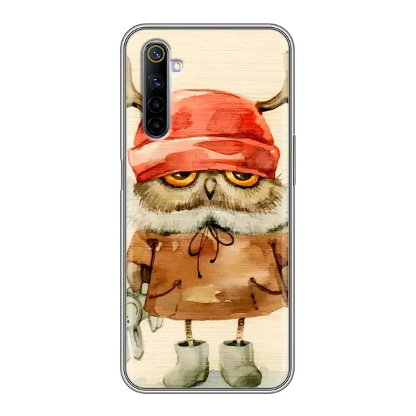 Чехол с рисунком «Сова в шапке» для Realme 6 Чехол с рисунком «Сова в шапке» для Realme 6