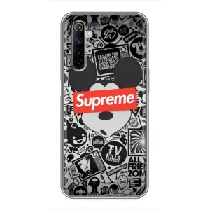 Чехол с Брендами одежды на Реалми 6 (Supreme Маус)