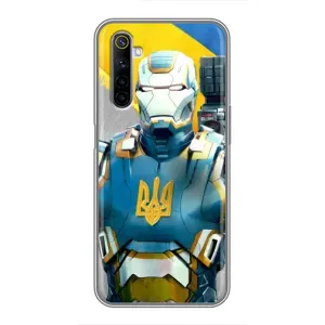 Силиконовый Чехол на Realme 6 (Я-Украина) (Украинский робокоп)