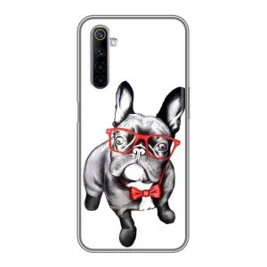 Бампер для Realme 6 с картинкой "Песики" (В очках)