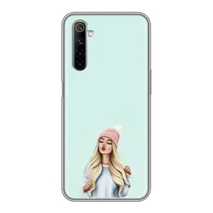 Силиконовый Чехол на Realme 6 с картинкой Стильных Девушек (В шапке)
