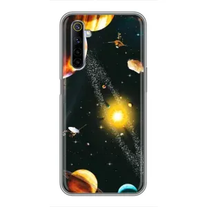 Чехол (ТПУ) с планетами на Realme 6 (Вид с космоса)
