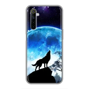 Чехол с Волком на Realme 6 (Воет на луну)