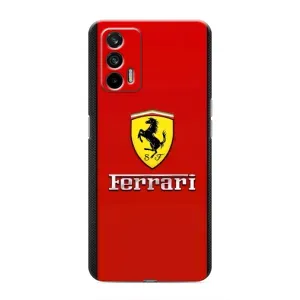 Силіконовий бампер з картинкою машини на Realme 7 Pro (Ferrari Logo)