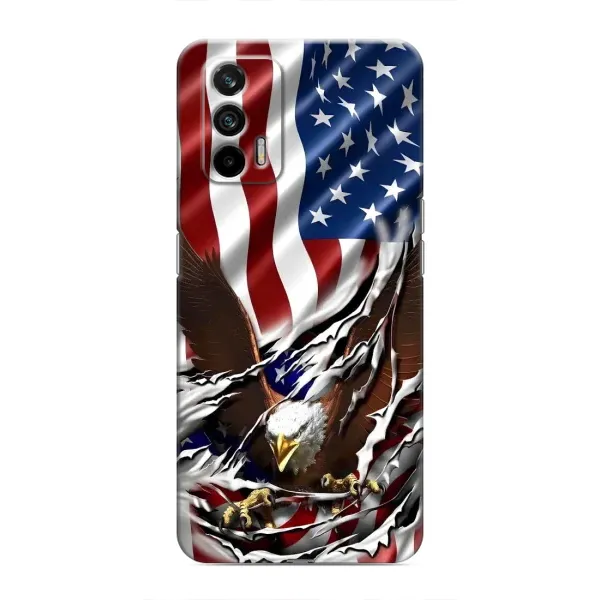 Чехол с рисунком «Флаг USA» для Realme 7 Pro Чехол с рисунком «Флаг USA» для Realme 7 Pro