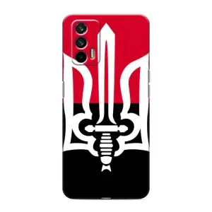 Чехлы УПА (Красно-Чёрный) на Realme 7 Pro (Герб Украины)