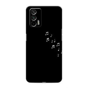Чохол з картинками на чорному фоні для Realme 7 Pro (Ноти)