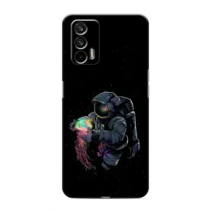 Силиконовый Чехол с принтом "Космонавты" на Realme 7 Pro (В руках земля)