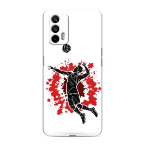 Чохли з прінтом Спортивна тематика для Realme 7 Pro (Волейболіст)