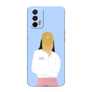 Силиконовый Чехол на Realme 7 Pro с картинкой Стильных Девушек (Желтая кепка)