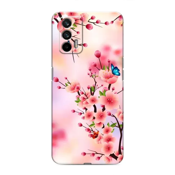 Чехол с рисунком «Бабочки на сакуре» для Realme 7