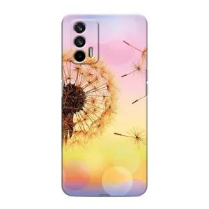 Силиконовый Чехол с одуванчиками на Realme 7 (Цветок-одуванчик)