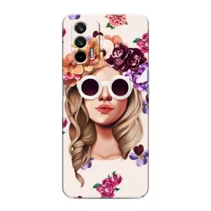 Чехол с картинкой Модные Девчонки Realme 7 (Девушка в очках)