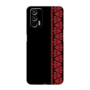Силиконовый Чехол на Realme 7 (Красная Вышиванка)