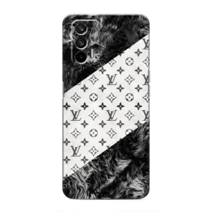 Чехол Стиль Louis Vuitton на Realme 7 (LV на белом)