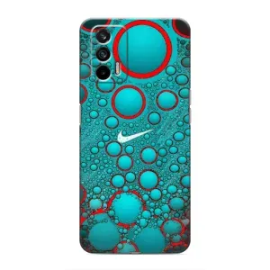 Силиконовый Чехол на Realme 7 с картинкой Nike (Найк зеленый)