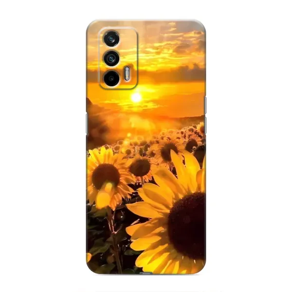 Чехол с рисунком «поле подсолнухов» для Realme 7
