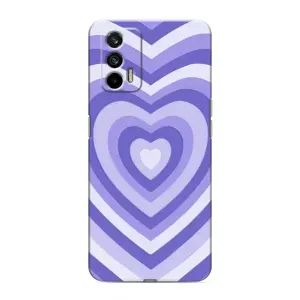Чехлы с тематикой "Маленькие Сердечки" на Realme 7 (Сердце фиолет)