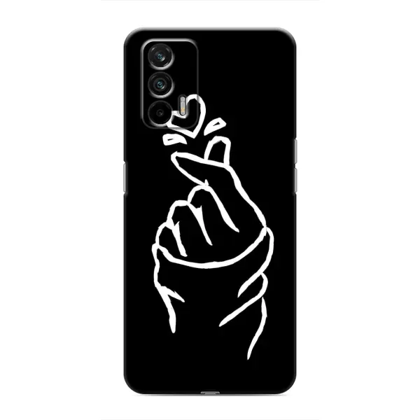 Чехол с рисунком «Сердце на черном» для Realme 7 Чехол с рисунком «Сердце на черном» для Realme 7