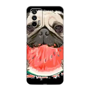 Чехол (ТПУ) Милые собачки для Realme 7 (Смешной Мопс)