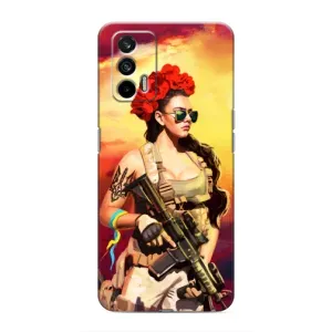 ЗСУ Чохли (TPU) для Realme 7 (Жінка солдат)