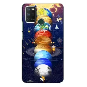 Чохол (ТПУ) з планетами на Realme 7i (Арт планети)