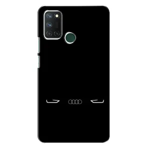Силиконовый бампер с картинкой машины на Realme 7i (Силует Audi)