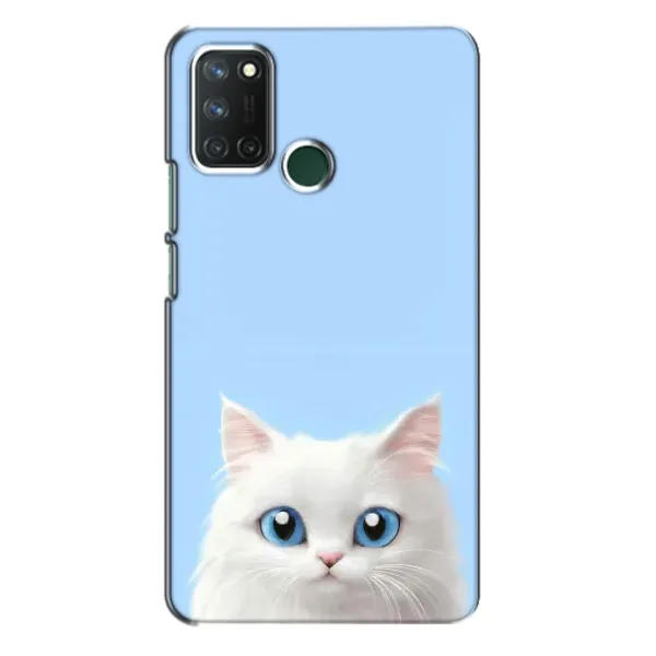 Чехол с рисунком «Белый кот» для Realme 7i Чехол с рисунком «Белый кот» для Realme 7i