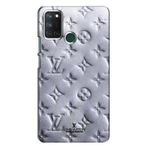 Текстурный Чехол Louis Vuitton для Реалми 7i (Белый ЛВ)